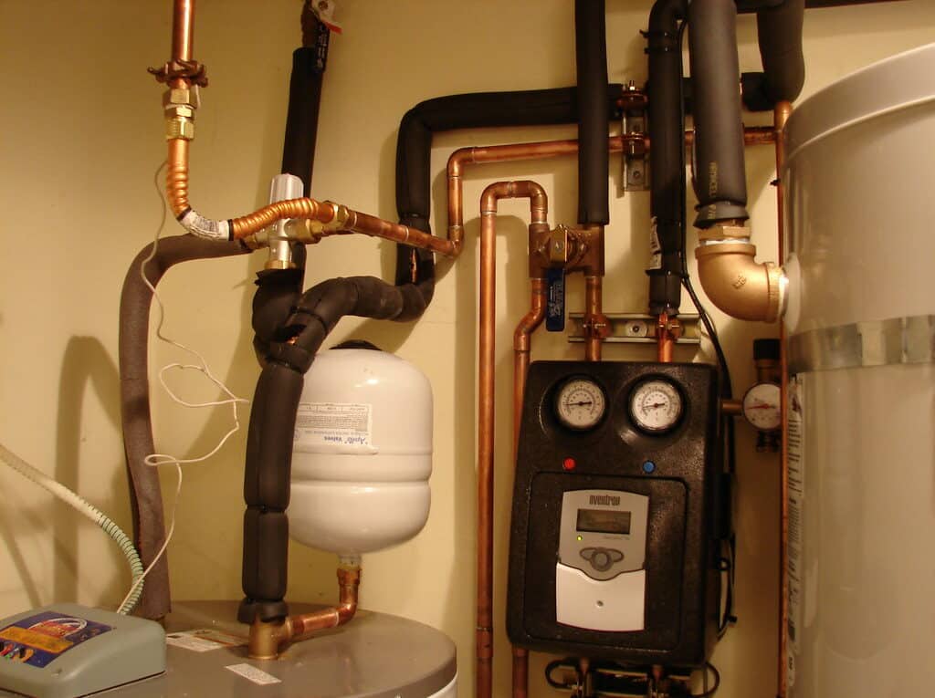 Solar Hot Water - Basement Piping Detail