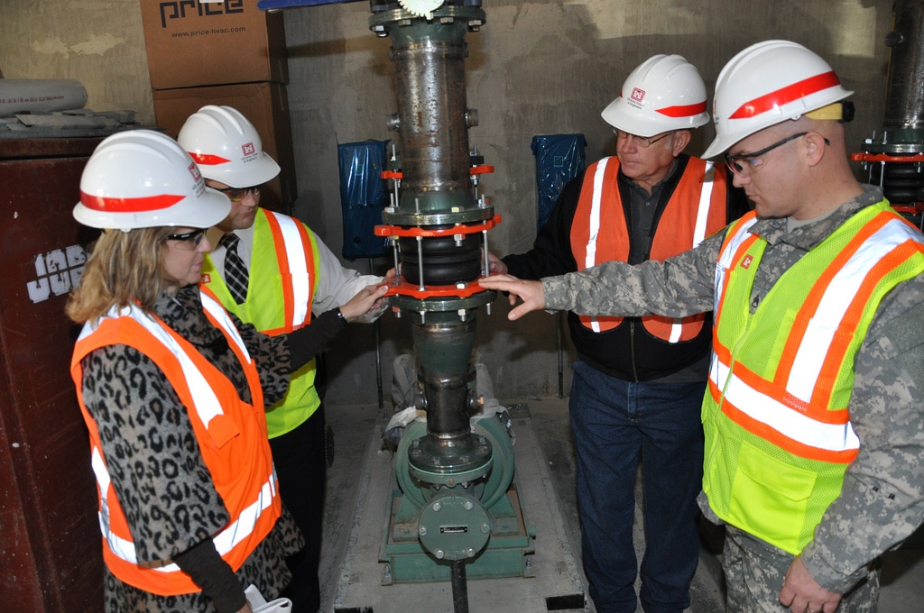 USACE Louisville District project manager shows heat pump