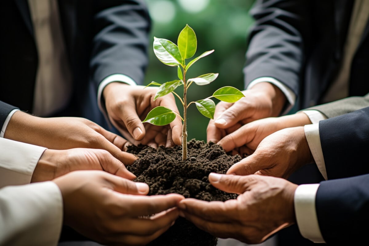 Des personnes promouvant l'environnement