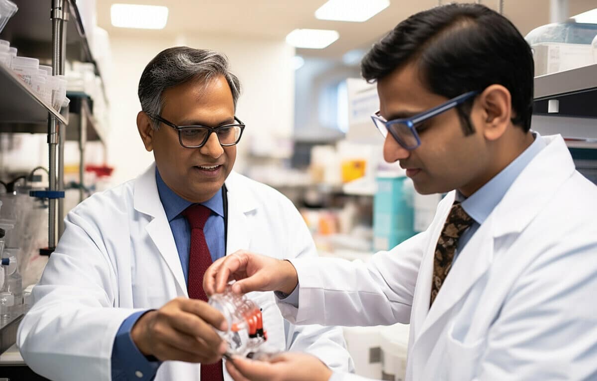 Deux médecins dans un laboratoire