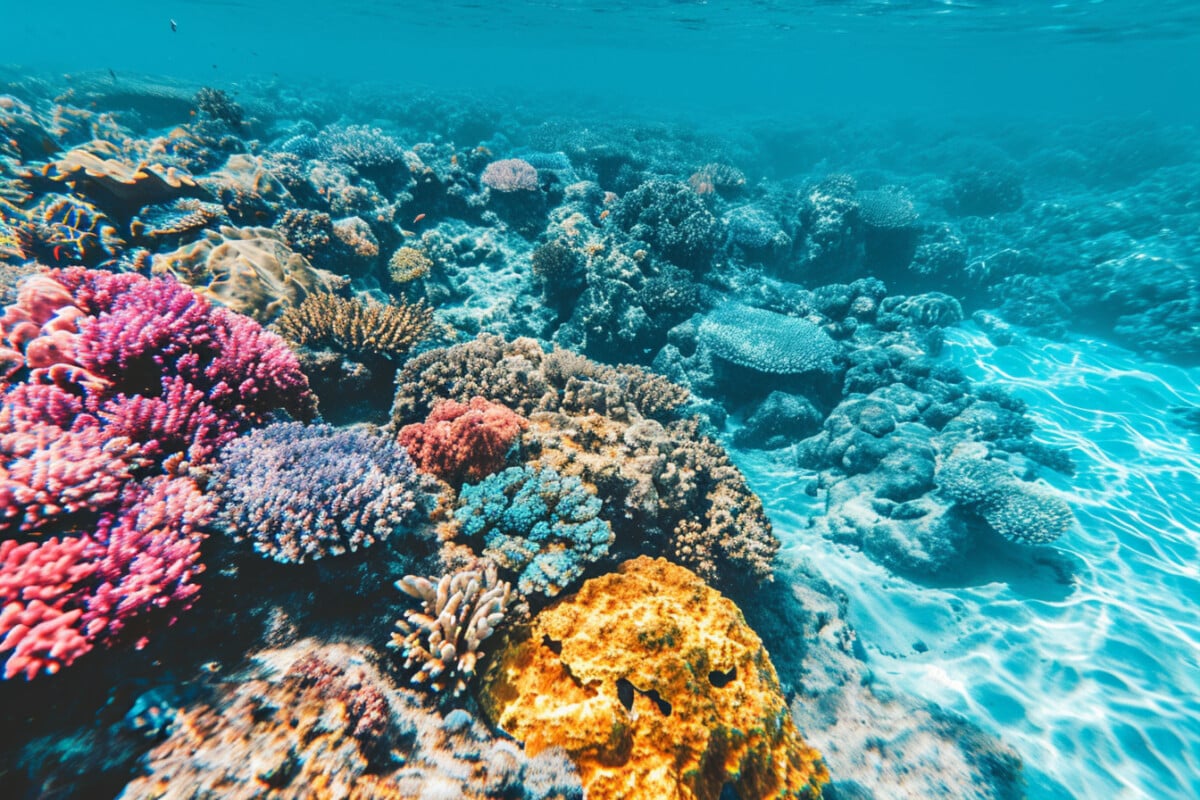 Des coraux dans la mer