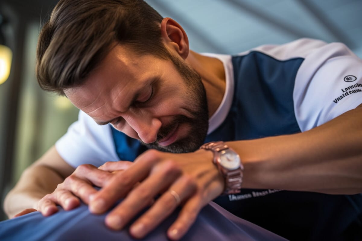 Un chiropraticien en plein travail