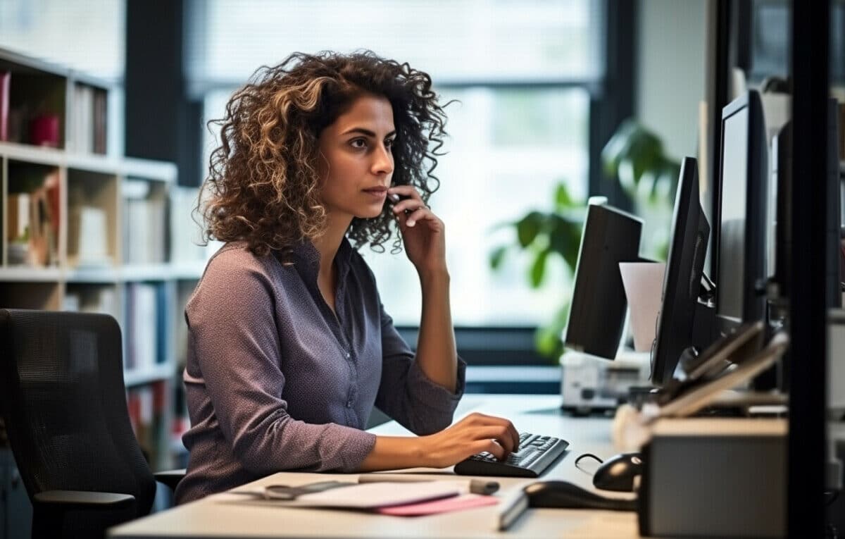 Une femme au travail