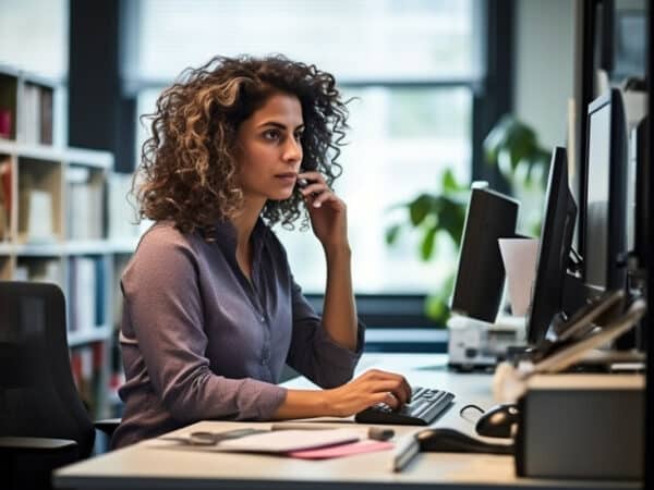 Une femme au travail