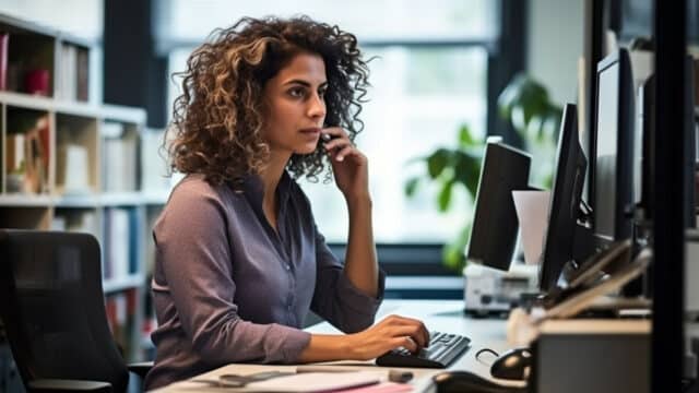 Une femme au travail