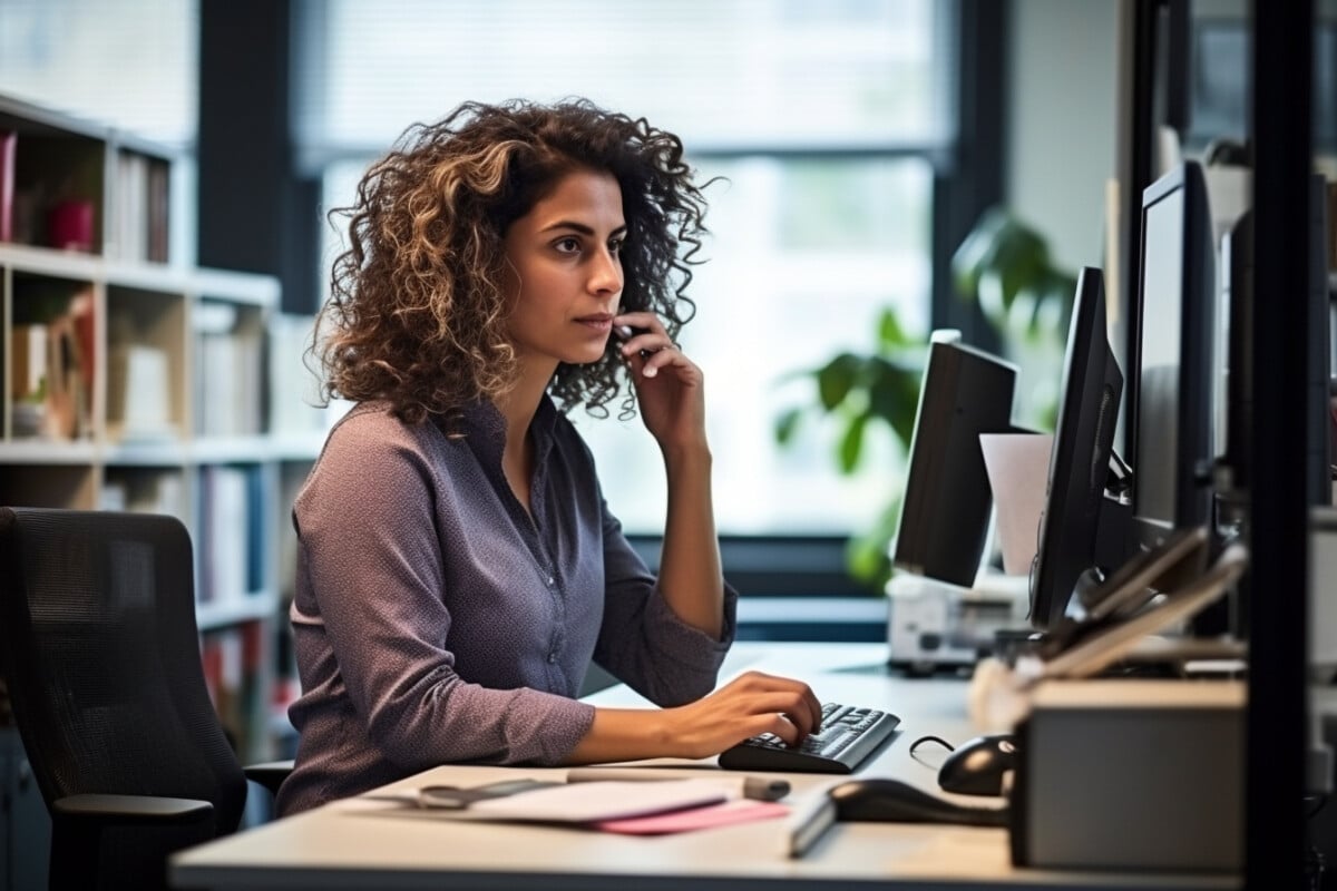 Une femme au travail