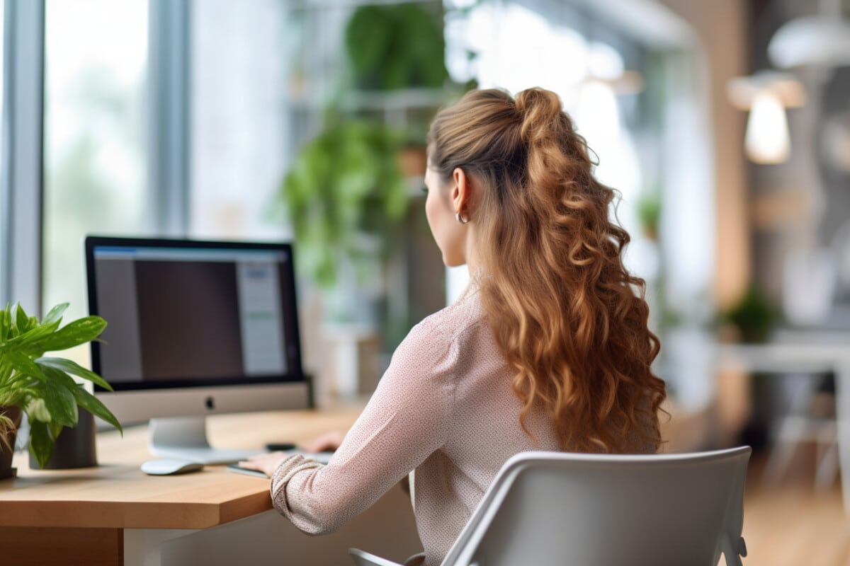 Une femme dans une entreprise