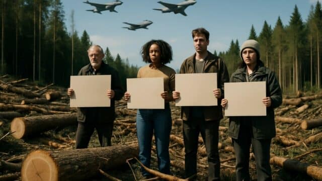 découvrez comment des activistes sensibilisent le public sur les impacts environnementaux des abattages d'arbres liés à l'extension des infrastructures aéroportuaires. ils demandent un moratoire urgent pour protéger notre écosystème.