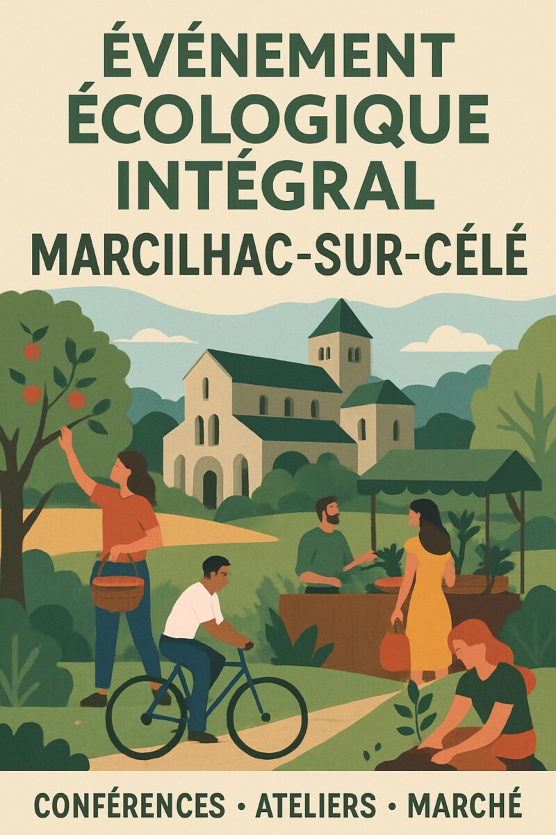 participez à une journée unique à marcilhac-sur-célé dédiée à l'écologie intégrale et à la spiritualité. découvrez des ateliers, des échanges inspirants et des moments de partage pour éveiller votre conscience écologique et spirituelle.
