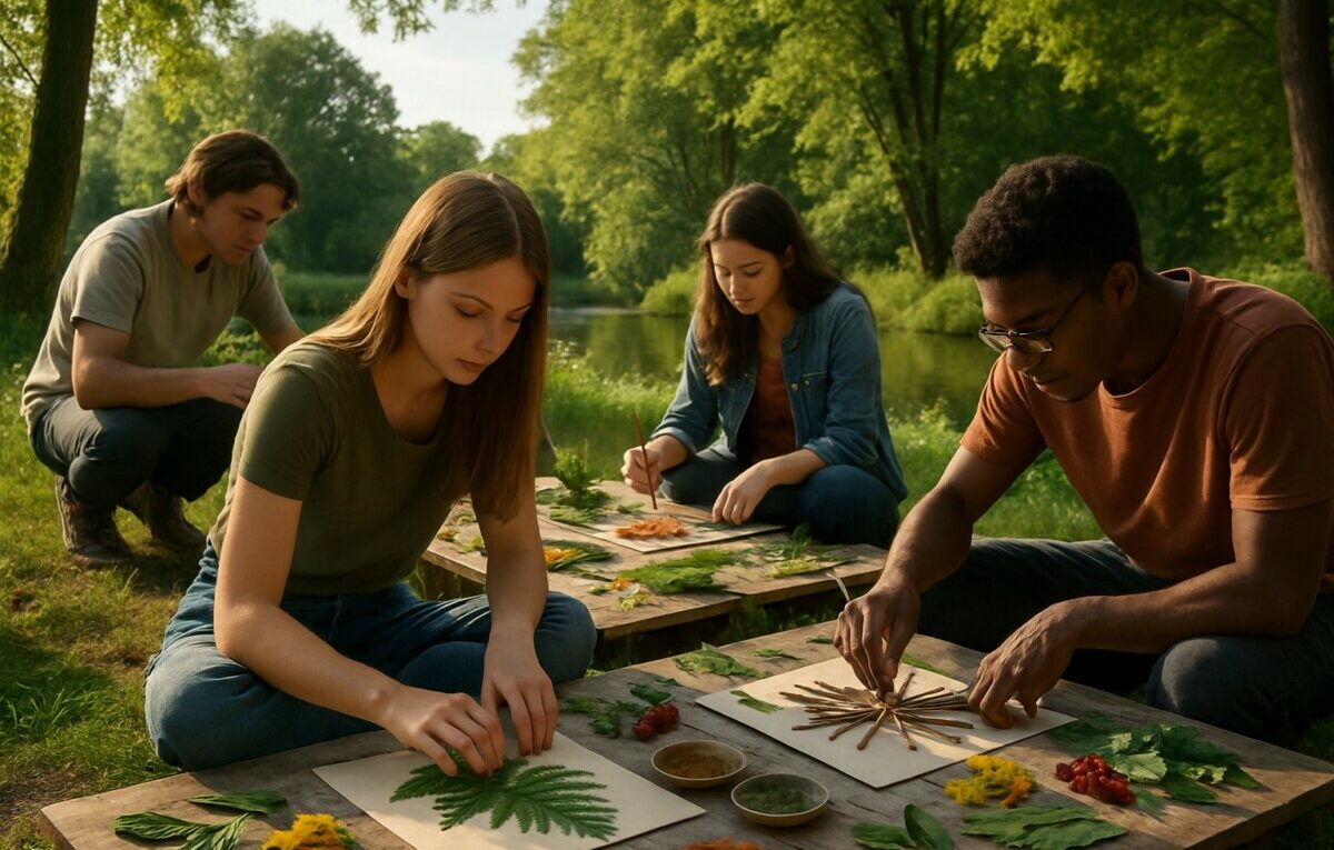 à segré-en-anjou bleu, des lycéens allient écologie et art lors d’ateliers créatifs pour se reconnecter à la nature et sensibiliser à sa protection.