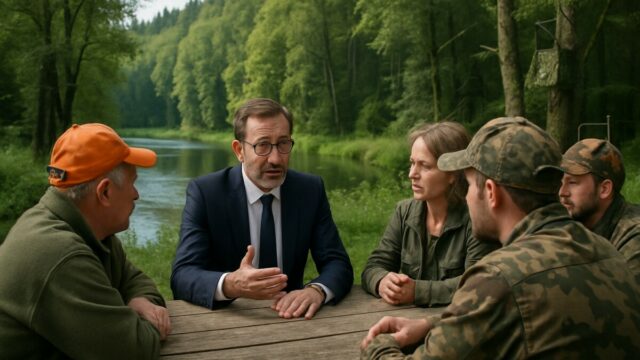 découvrez l'engagement d'un ministre en touraine qui lance un dialogue sur la pêche, la chasse et la gestion forestière pour un développement durable et respectueux de l'environnement.
