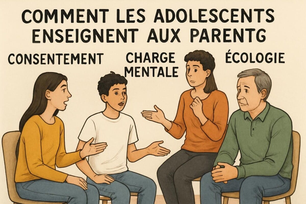 découvrez comment les adolescents enseignent à leurs parents le consentement, la gestion de la charge mentale et les enjeux écologiques pour mieux vivre dans la société moderne.
