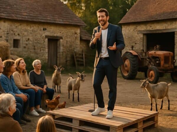 découvrez la tournée de nicolas meyrieux à travers la france, où l'humour s'invite dans une ferme insolite pour des spectacles uniques et plein de surprises.