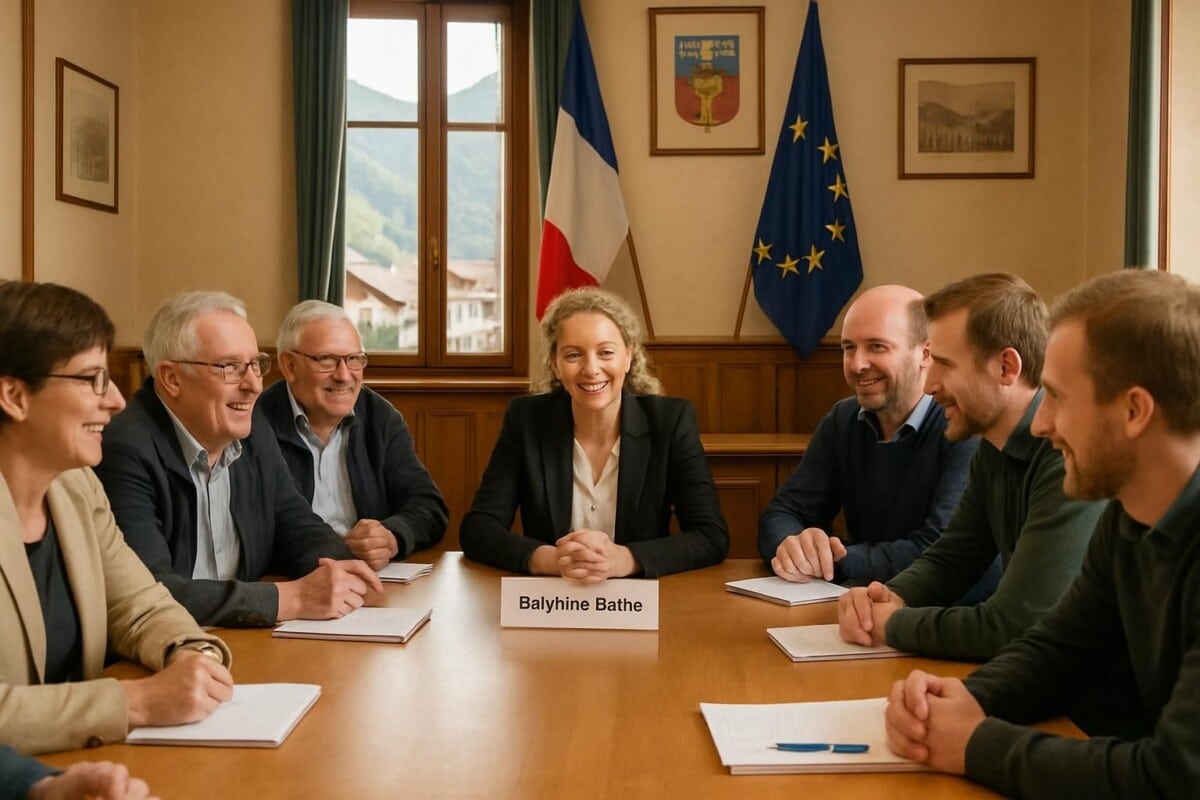 isère : delphine batho, candidate à la présidentielle pour génération écologie, discute avec les élus locaux des enjeux environnementaux et politiques de la région.